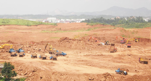 河南山推推土機(jī)土地平整案例